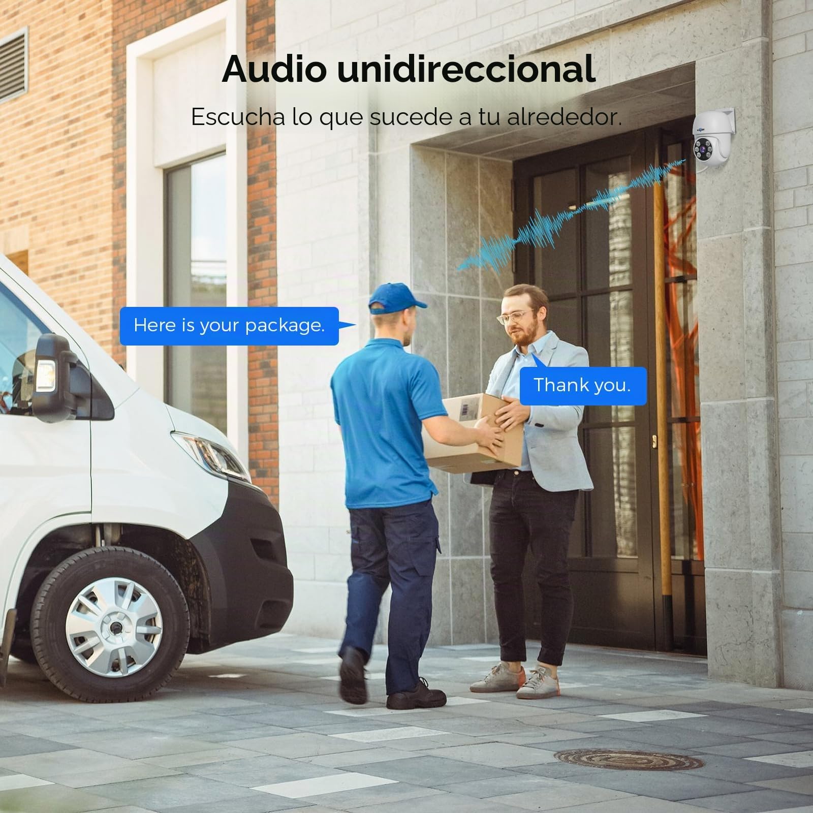 Hiseeu 5MP Kit Camara de Vigilancia WiFi Exterior, PTZ Cámara de Seguridad, 4X Camara IP y 10CH NVR,Detección y Seguimiento, Visión Nocturna en Color 1TB HDD