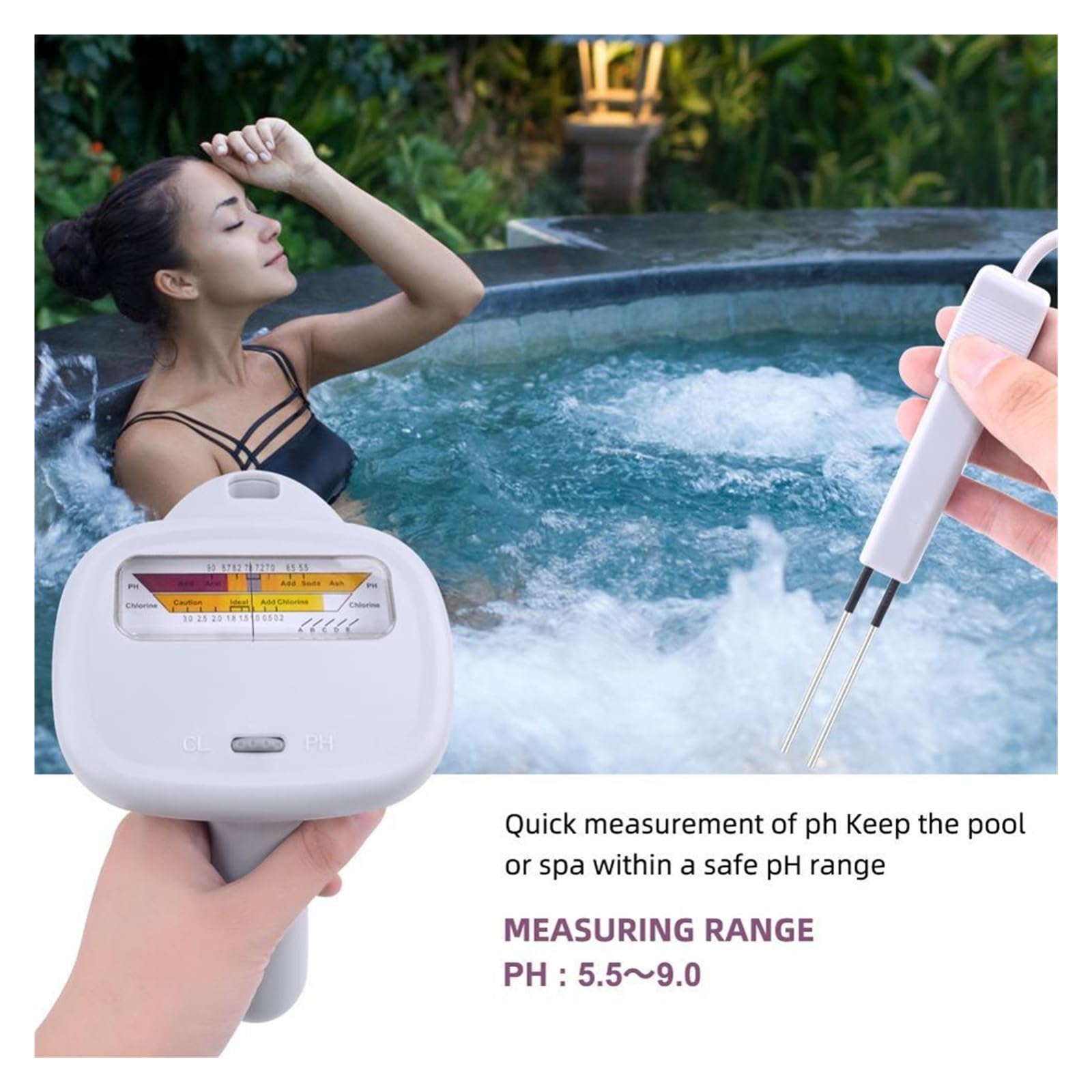 Misuratore Di Livello Portatile For Cloro Qualità Acqua 2 In 1 Strumenti Digitali Analitici For Piscina Misurazione Accurata