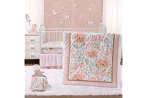 The Peanutshell Floral Crib Bedding Set: A Serene Sanctuary for Your Little Princess
