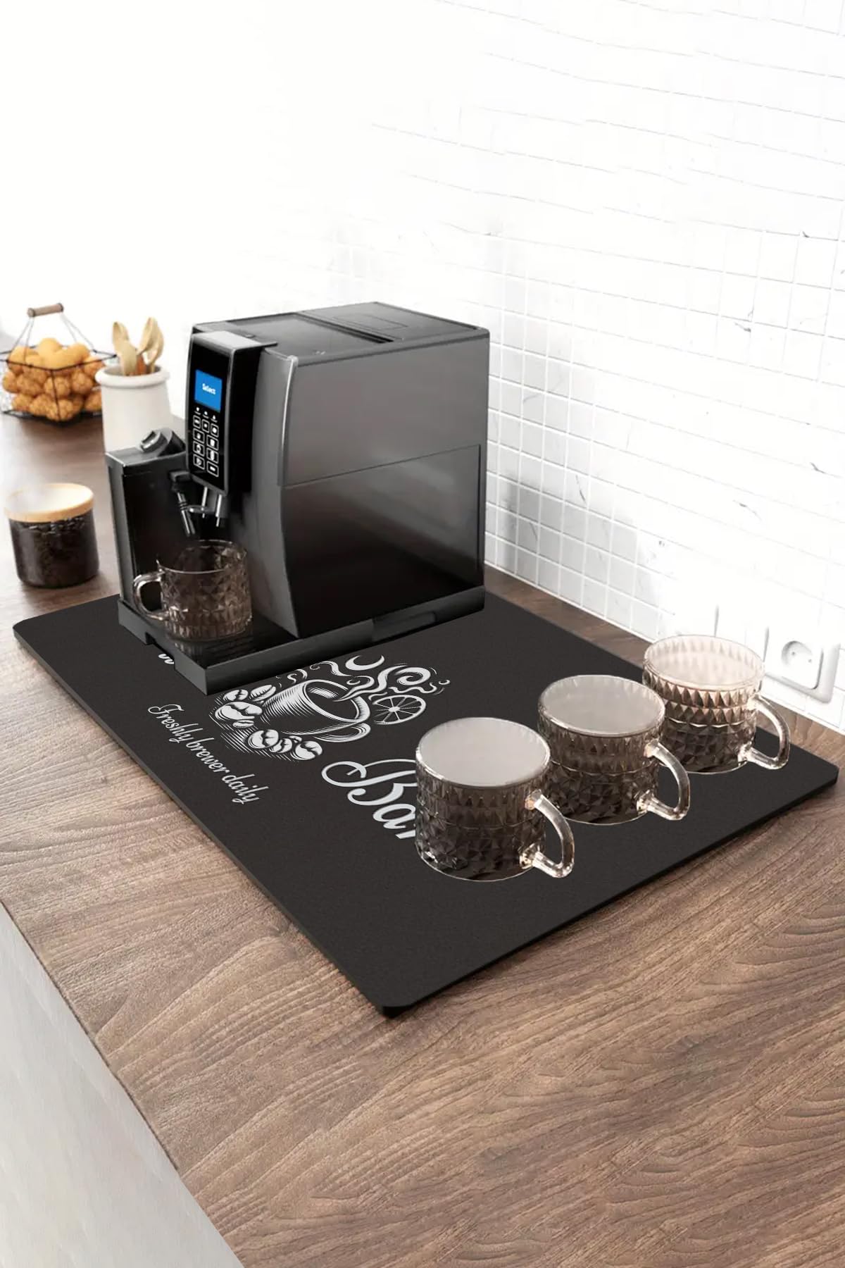 Valerine Life Barista Matı Sıvı Geçirmez Büyük Boy XXL Kahve Makinesi Pad 40x90cm Kaymaz Taban