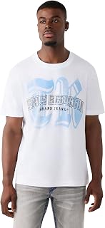 True Religion Men's Short Sleeve Crystal Logo Tee | Soft Feel