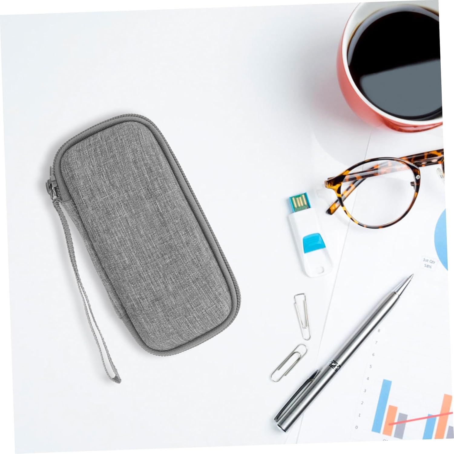 Vaguelly Travel Earphone Storage Bag Portable Multi Purpose Organizer for Cables Accessories and Electronics Compact Design for Travel Business and Outdoor Use Case image 3