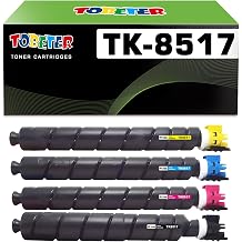 TK8517 TK-8517 Toner for Kyocera TK8517 Toner for Taskalfa 5052ci 5053ci 6052ci 6053ci Toner Copystar CS 5052ci 6052ci Printer Toner TK-8517K TK-8517C TK-8517M TK-8517Y Cartridge 4 Pack KCMY