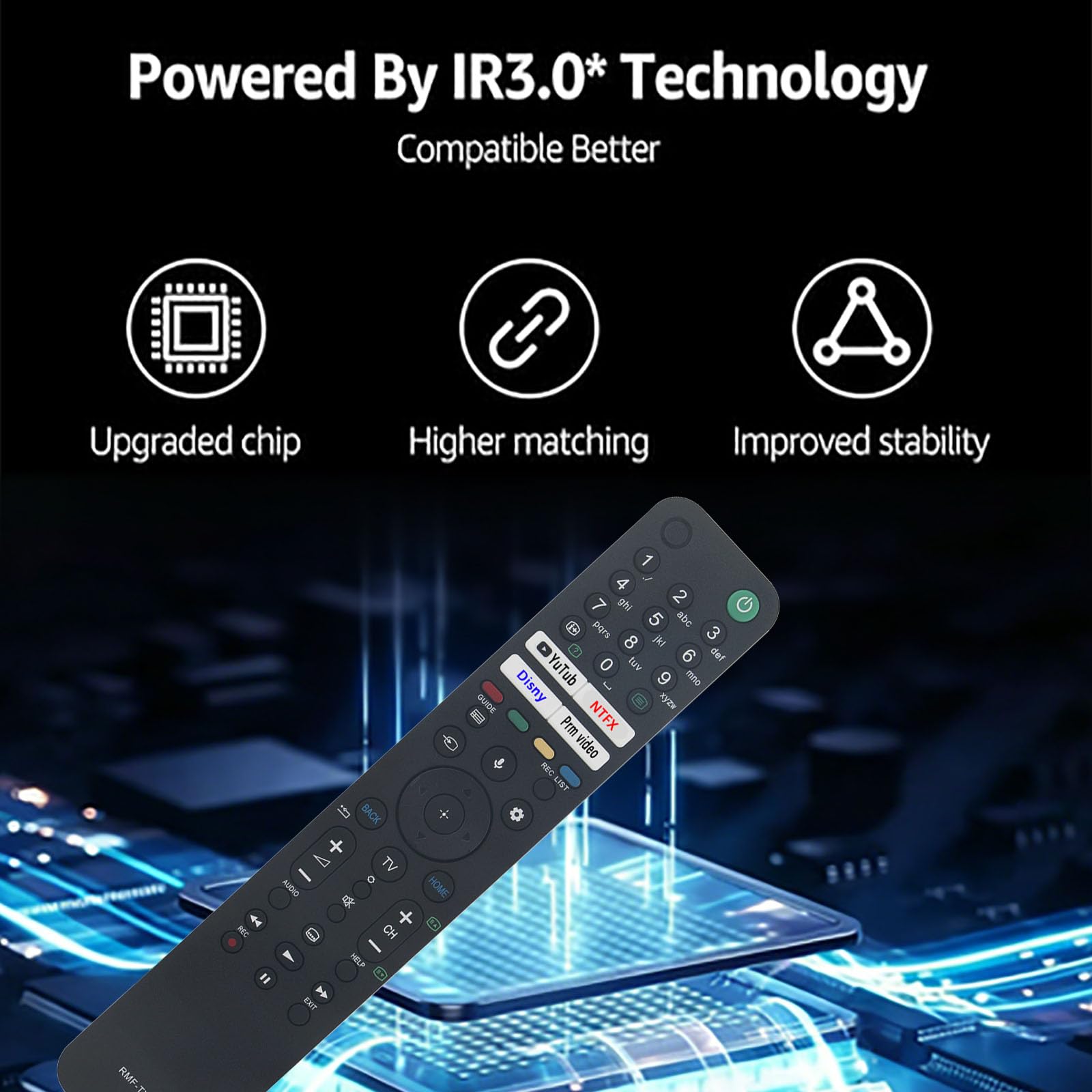 Telecomando Vocale Sony RMF-TX520E Per TV Bravia 2019-2025 – Ricerca Vocale, Controllo Per Serie XR/XBR/KD/K Con Android/Google TV