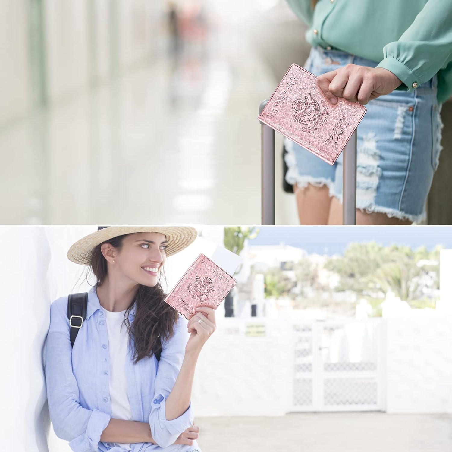  Passport Holder for Travel Essentials, Passport Wallet Cover Case for Travel Must Haves Accessories, Passport Book Holders for Women and Men thumbnail