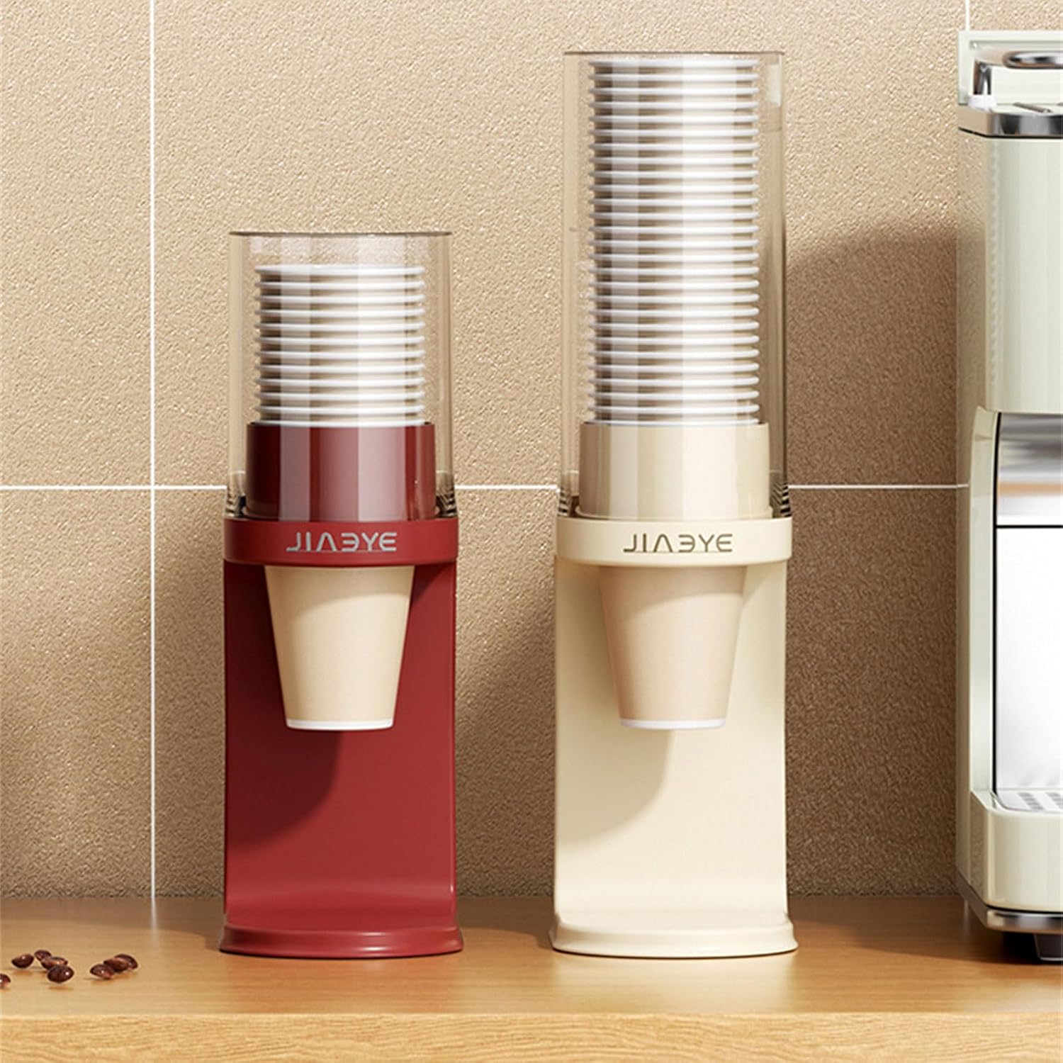 Small Paper Cup Holder, Countertop Dispenser Stand for 2-3oz Bathroom Cups, Space-Saving Organizer for Office and Kitchen