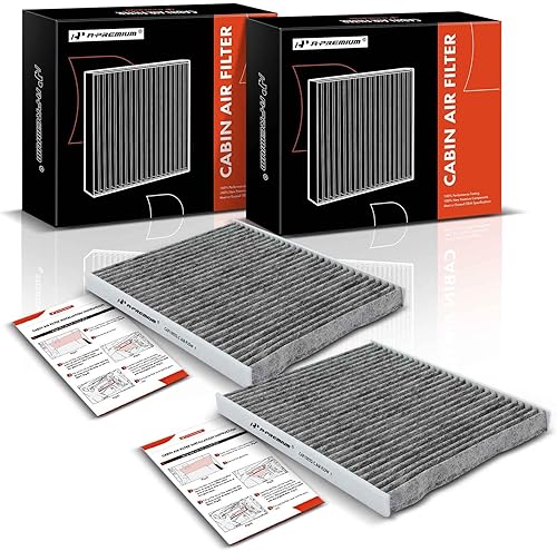 A-Premium Filtro de aire de cabina de 2 piezas con carbón activado compatible con Jeep Gladiator 2020-2022, Wrangler 2018-2023, 2.0L 3.6L 6.4L,