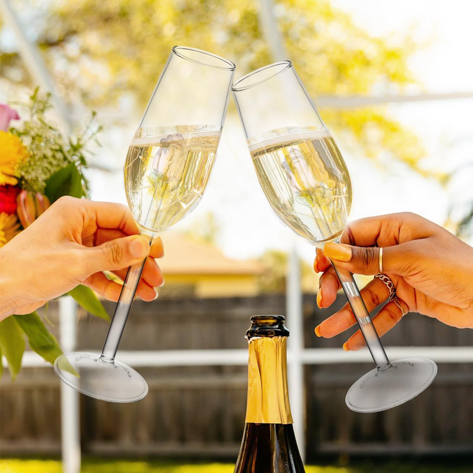 UPKOCH 1 copa de champán rosa para boda, copas transparentes, copas de agua, copas de champán, taza de whisky, copas de champán, taza de champán, de champán, práctica copa de champán, rosa