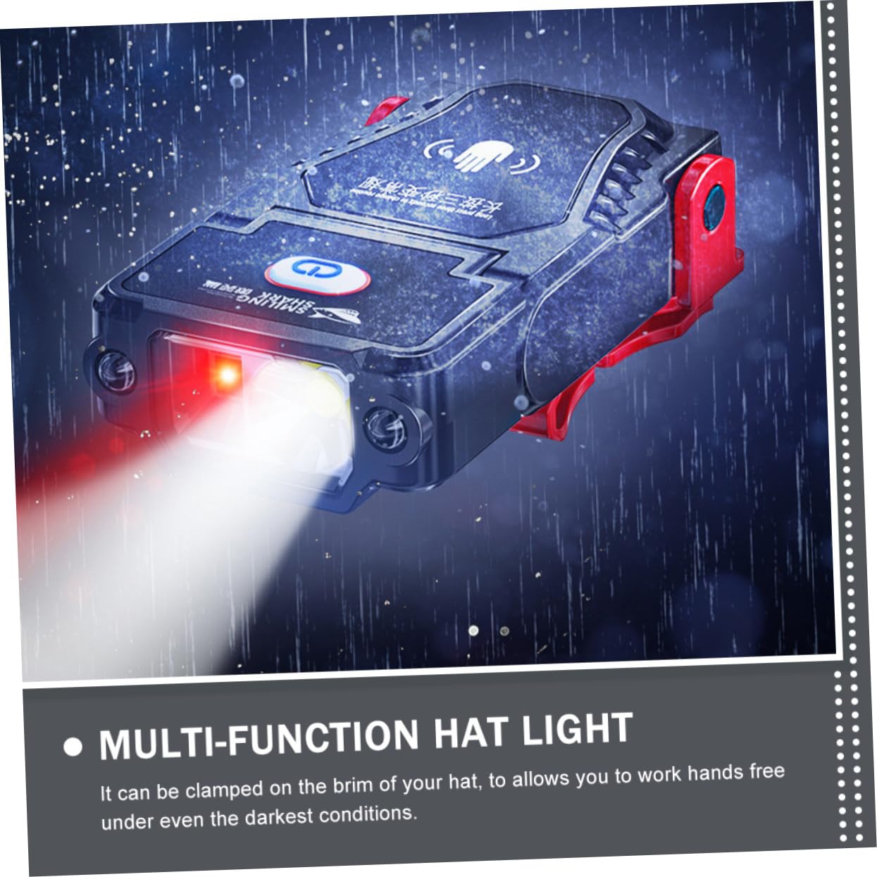 POPETPOP Outdoor Hat Clip Light Professional Rechargeable LED Cap Light for Night Hiking Fishing Camping and Home Use Material Clip Design