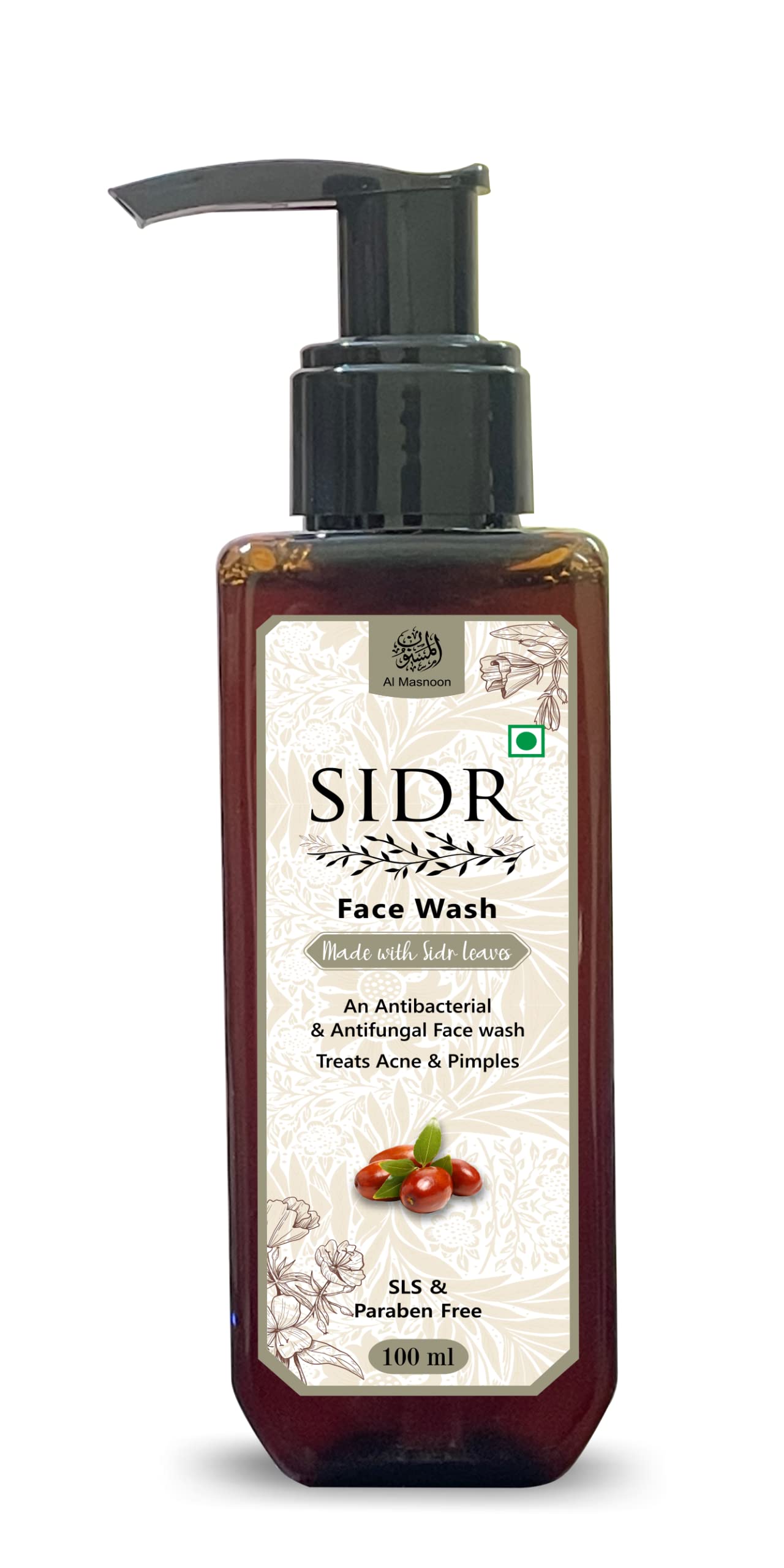 AL MASNOON Sidr face wash/Anti-acne & Antibacterial face wash 100ml (pack of 1)