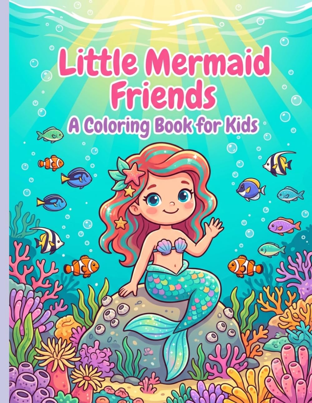 Little Mermaid Friends: coloring book