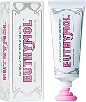 Euthymol Whitening Toothpaste 3.7oz - Stain Removal from Day 3, Fluoride Cavity Protection, Fresh Breath, Recyclable Aluminum Tube