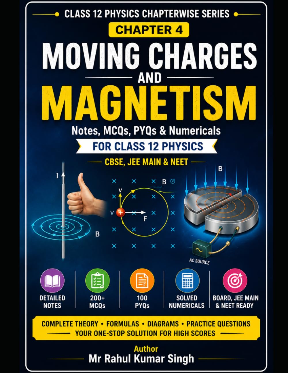 Moving Charges and Magnetism Complete Notes, MCQs, PYQs & Numericals for Class 12 Physics (Class 12 Physics Chapterwise Master Series)