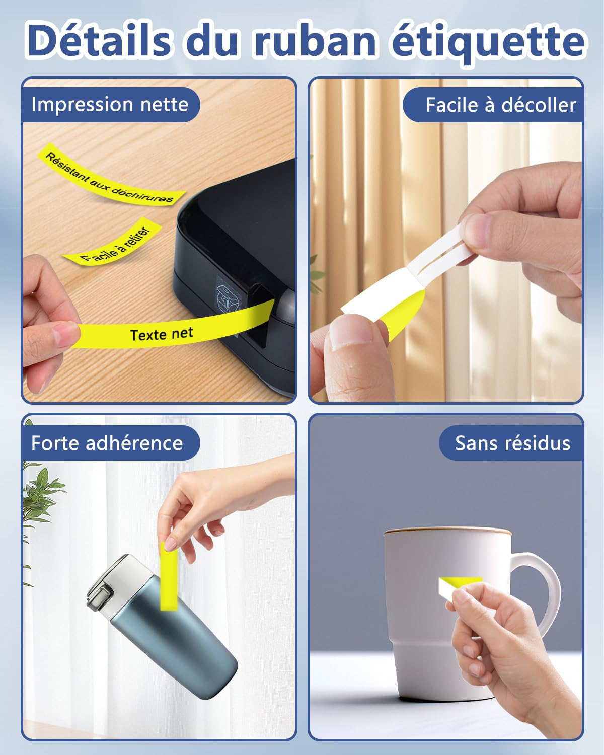Cruxer Lot de 30 Compatible TZE-611 pour P-touch Noir sur Jaune 6 mm