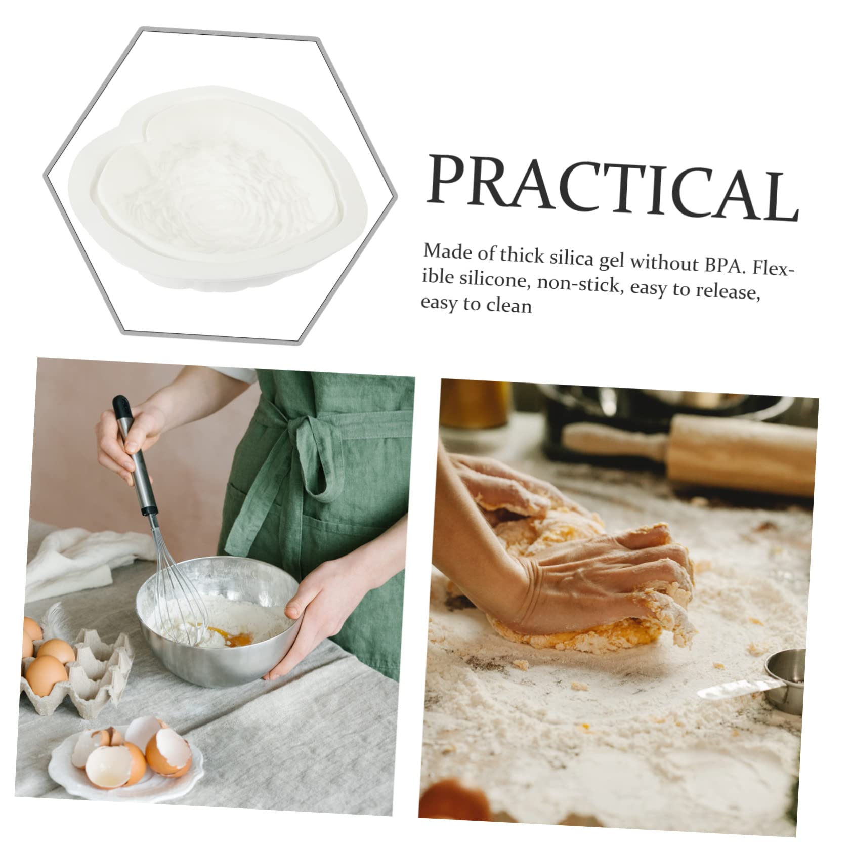 DECHOUS 3pièces Moule Silicone Forme De Cœur Pour Gâteau Ustensile De Pâtisserie Pour Créer Des Gâteaux Mousse Adorables Et Délicieux Pour Fêtes Anniversaires Et Spéciaux