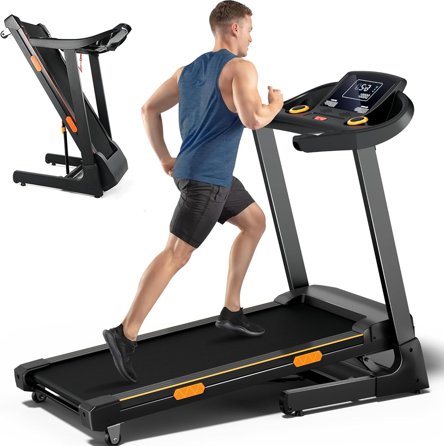 350 lb Capacity Walking Pad Treadmills for Home with 12%/15% Incline, Foldabe Treadmill with Handrail, 3.5HP Real Brushless Treadmill with Dual Cushion System, Deck Treadmills for Small Space 350 lb Capacity Walking Pad Treadmills for Home with 12%/15% Incline, Foldabe Treadmill with Handrail, 3.5HP Real Brushless Treadmill with Dual Cushion System, Deck Treadmills for Small Space