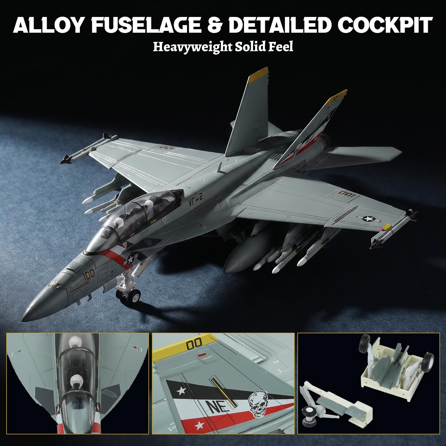 Amazon.com: NUOTIE 1/72 F/A-18F Super Hornet VFA-2 Bounty Hunters