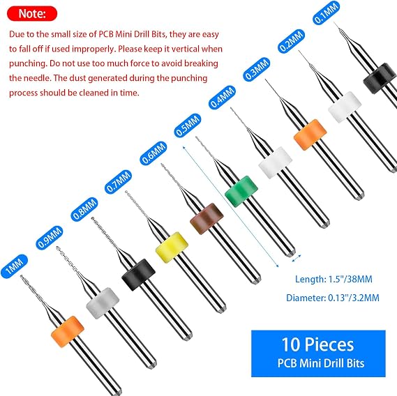36Pcs Pin Vise Hand Drill Set, Mini Micro Drill Bits for Crafts | Small Finger Thumb Vice, PCB And Twist Bits, Jewelry Drilling Tool For Resin, Polymer Clay, DIY Craft Kits