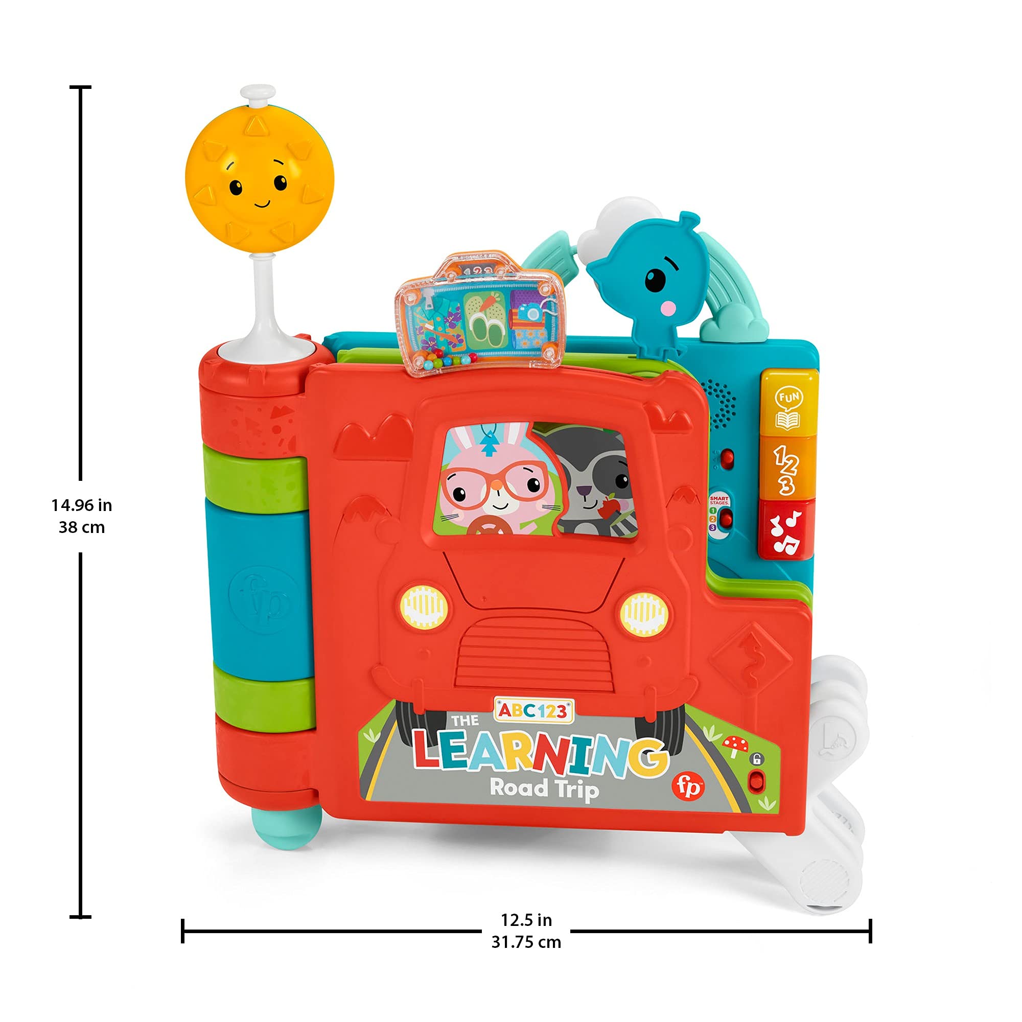 Fisher-Price - Libro Gigante delle attività 2-in-1, Giocattolo Elettronico Didattico Edizione Italiana, Giocattolo per Bambini 6-36 Mesi, HCL05