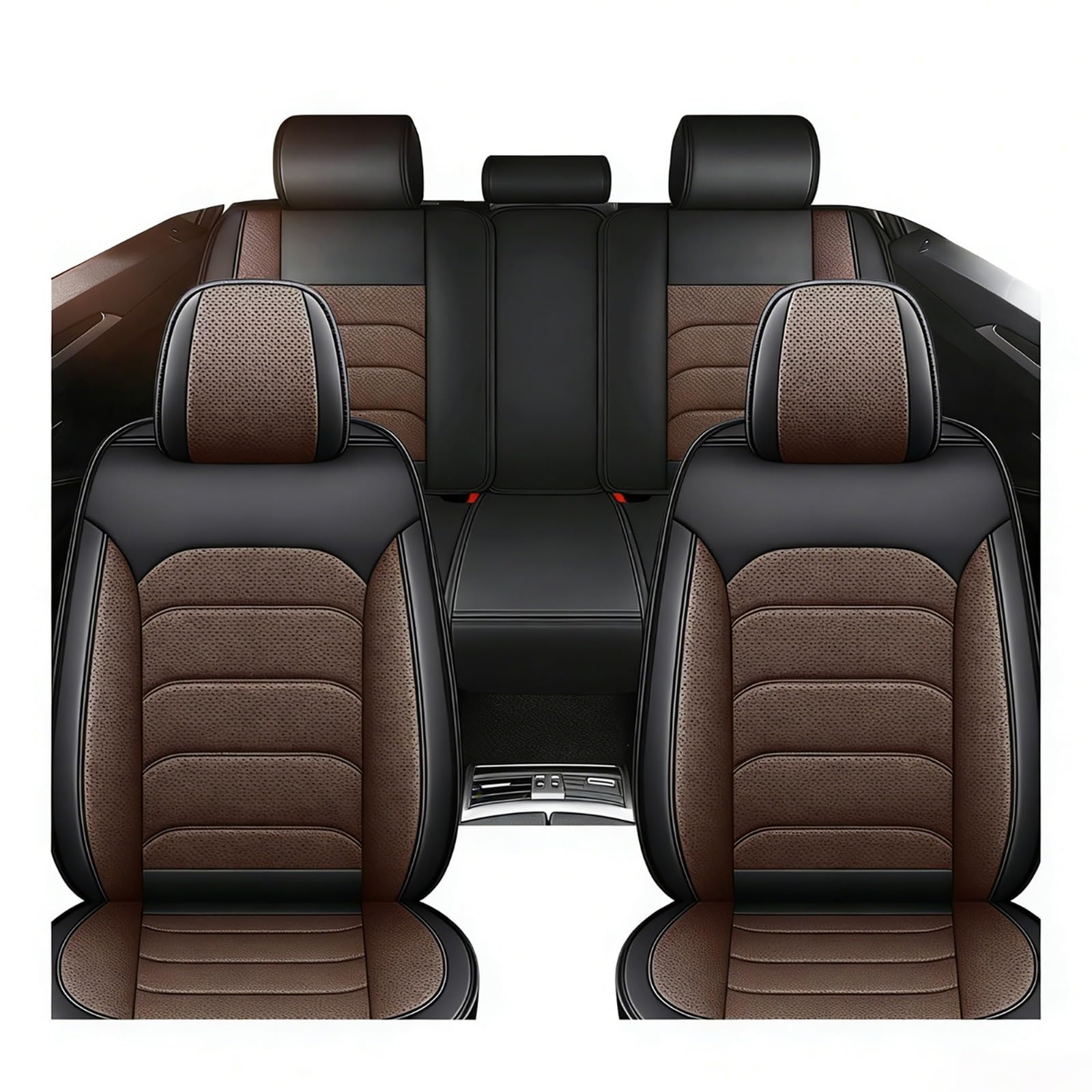 FIENZA Transpirable Cómodo Piel Funda Asiento Coche para Dacia Duster 2022-2026 5 Plazas Completa Delanteros Y Traseros Protector Interior Accesorios,Compatible con Airbag Lateral,Easy Fit,Z