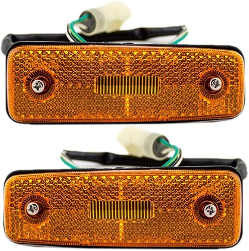 Brock - Juego de luces de repuesto para señales laterales para conductor y pasajero, compatibles con Celica Land Cruiser Supra Tercel y Pickup Truck