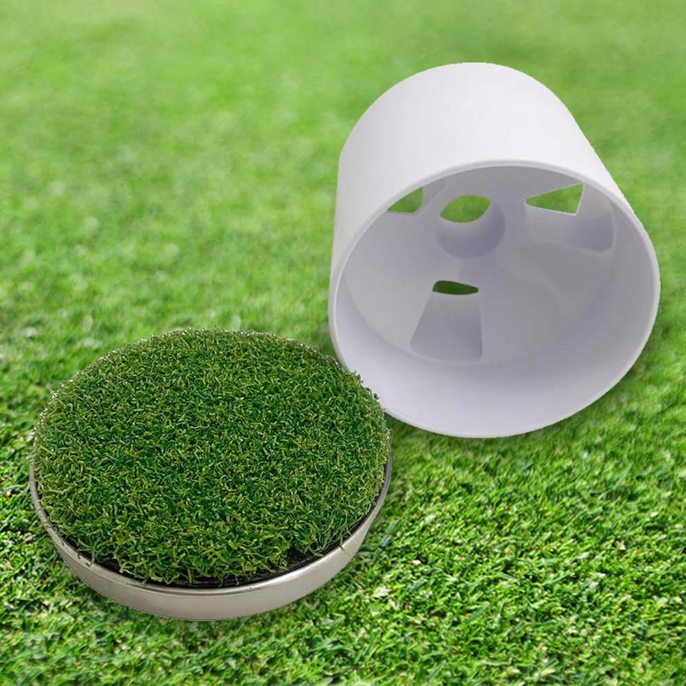 Mejora tu juego de golf en casa: juego de copas de golf con base de metal para la máxima práctica de putt