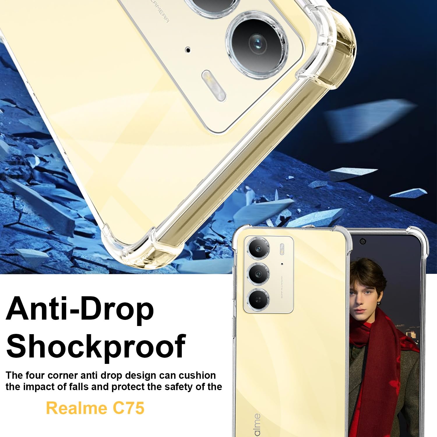 ISOI Cover Trasparente Per Xiaomi Redmi 14C / Poco C75, Custodia In Silicone TPU Ultrasottile Con Airbag Antiurto - 3