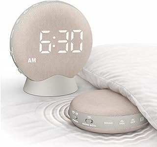 SolaceRise Super Loud Alarm Clock for Heavy Sleepers: Vibrating Digital Auto-Dim Clock with Bed Shaker for Hearing Impaired