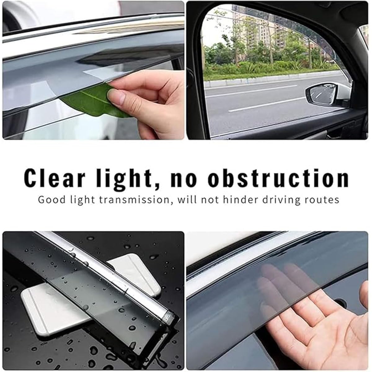 4X Windabweiser für Foton Tunland 7/9 Pickup MK1 2024+, Regen Sonnenschutz Auto Fenster-Visiere Autofenster Sonnenschutz Regenabweiser Deflektoren