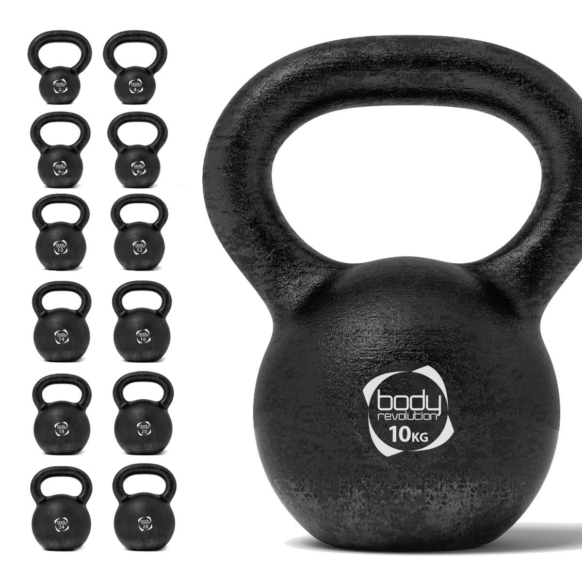 Monstershop Unisex Black Body Revolution Cast Iron Kettlebells 20Kg In