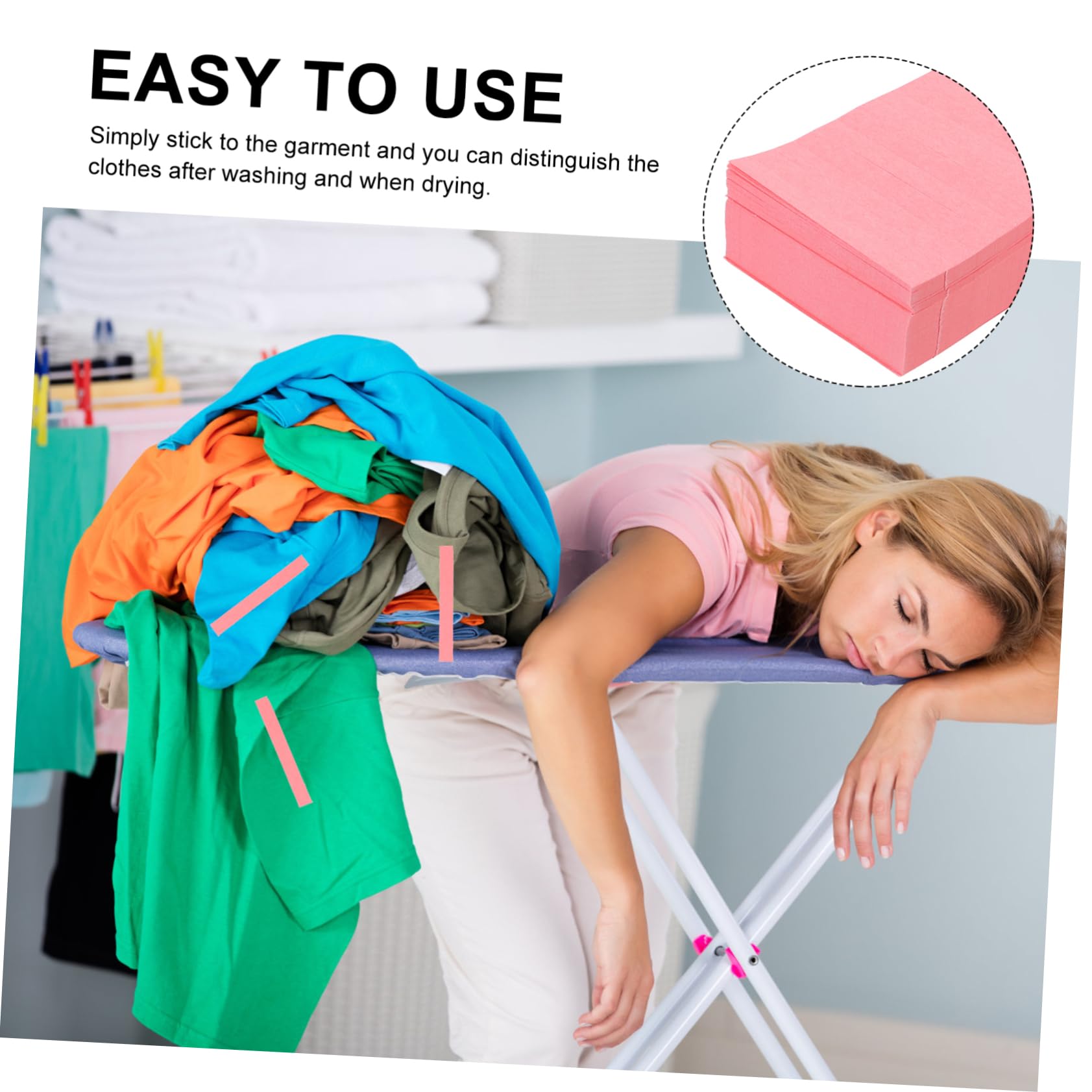 5200 Étiquettes Inscriptibles pour Vêtements Autocollantes en Papier Rose, Pratiques et Polyvalentes, pour Buanderie et Garderie