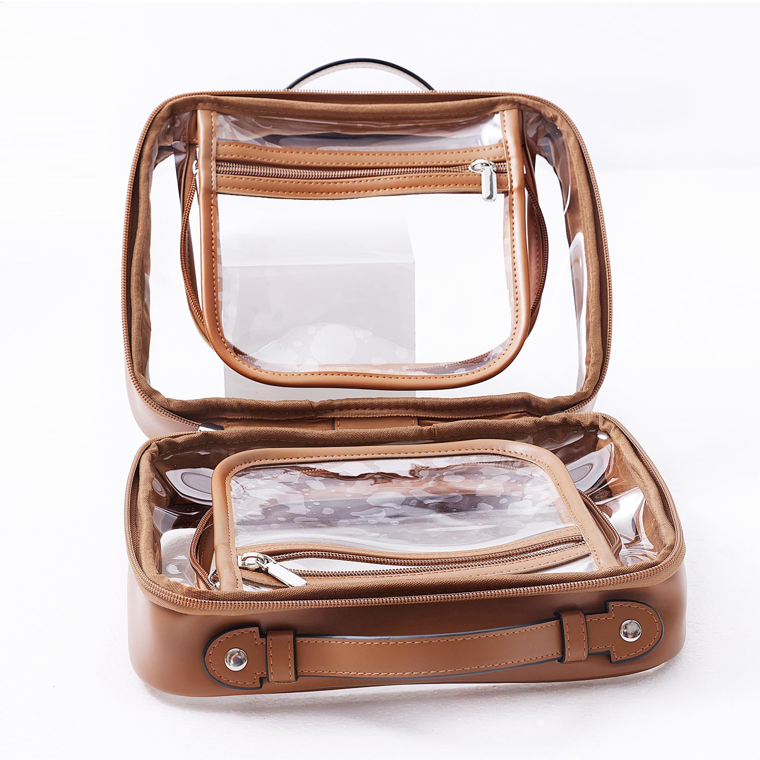 SANHECUN Neceser de Viaje Grande Transparente para cosméticos