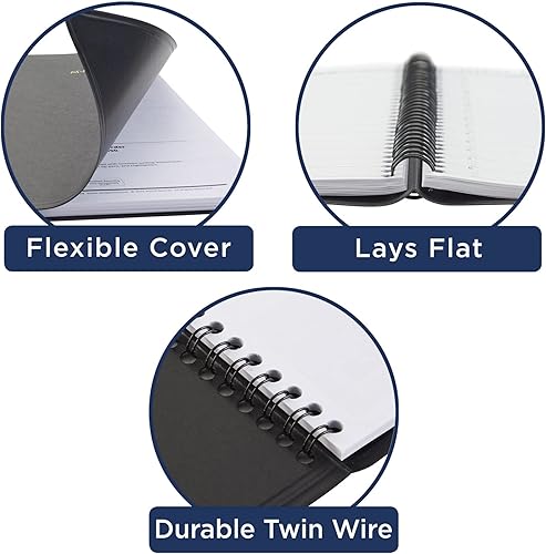 Miniatura 5 de AT-A-GLANCE Agenda semanal y mensual 2023, DayMinder, 7 x 8-34 pulgadas, mediano, notas, piel sintética, ejecutiva, negro (G54600)