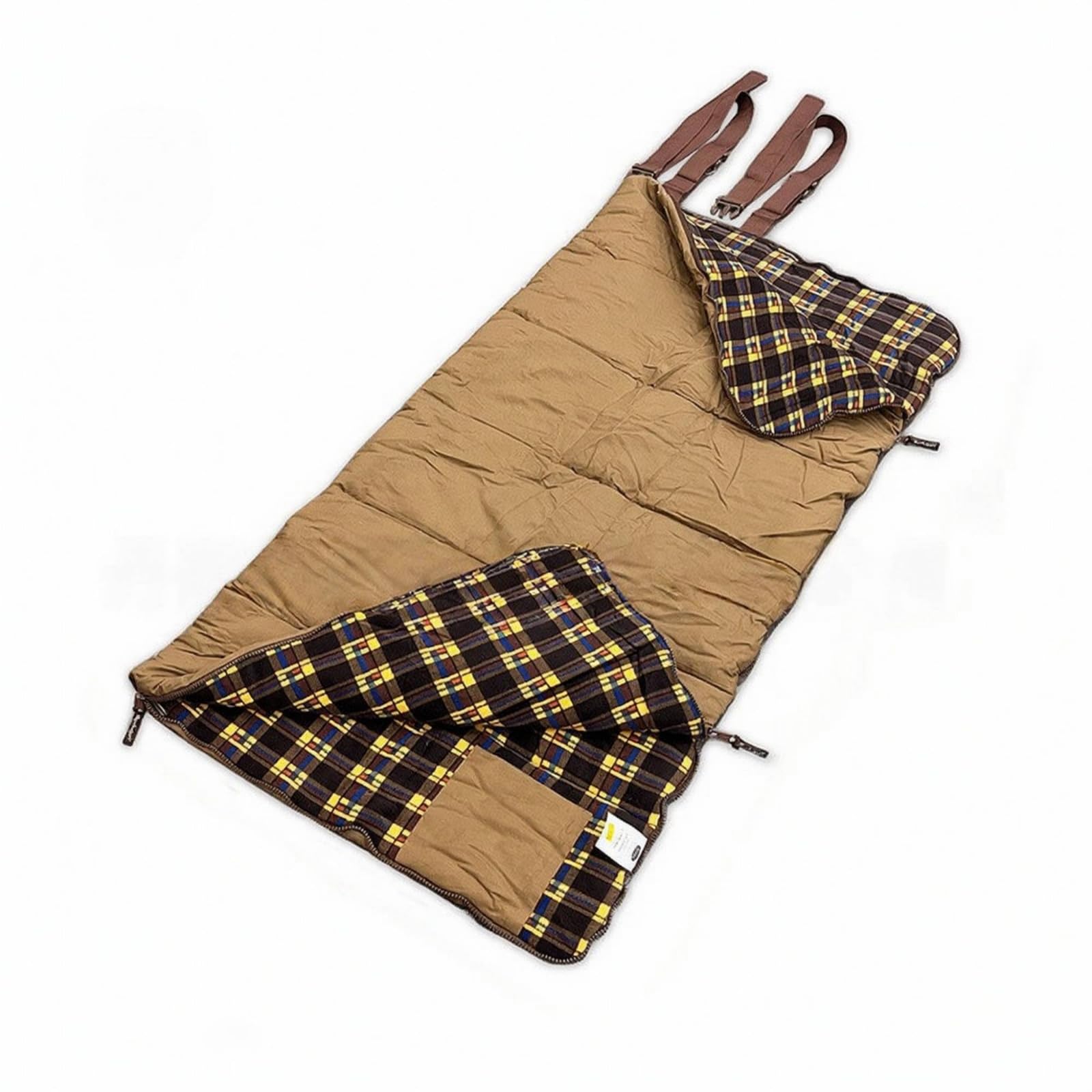 rockible Sacco a Pelo Esterno Sacco a Pelo Materassino Coperta Canvas Traspirante E Cotone Cavo con Rivestimento Pongee Cerniera Sicura Cinghie Integrate per