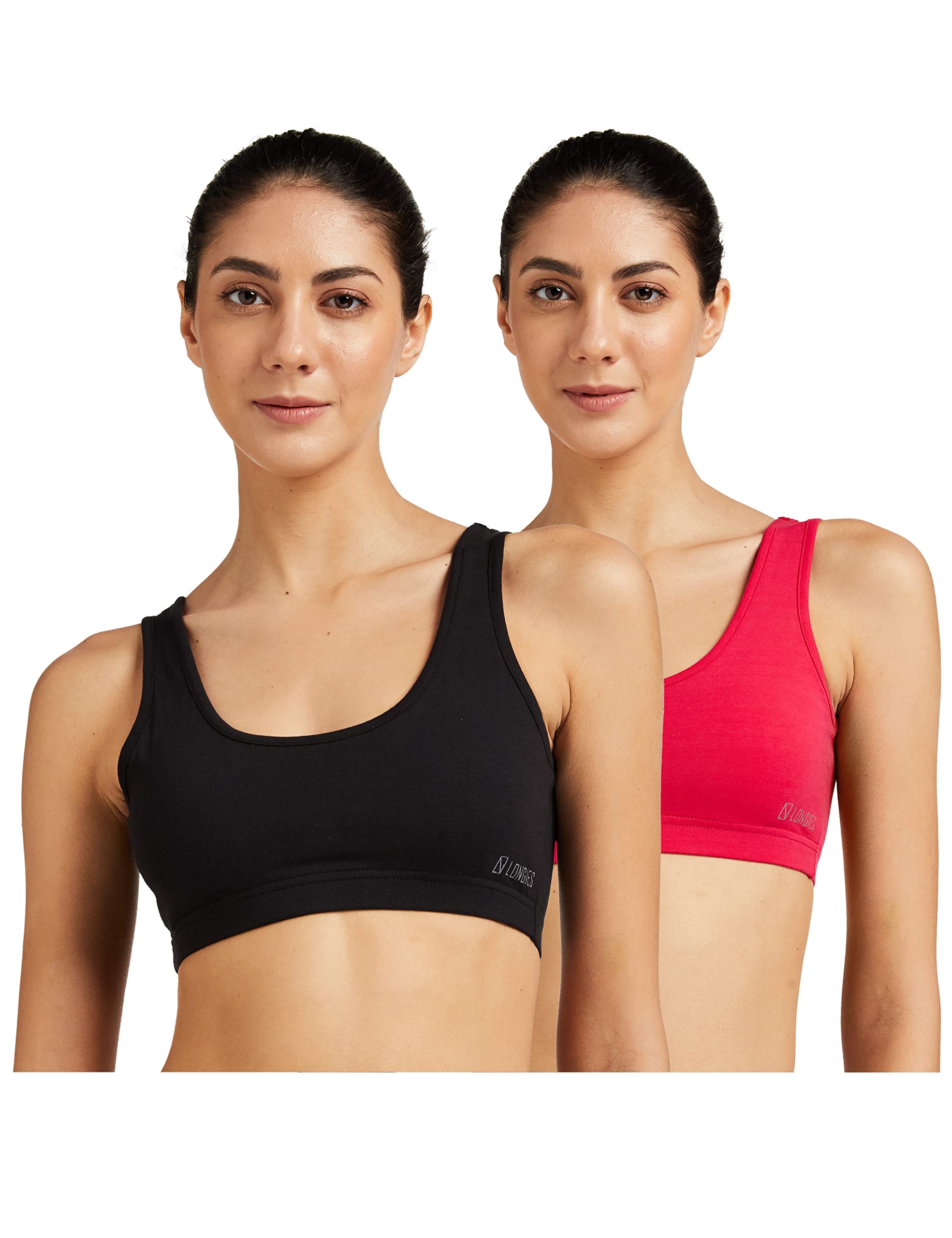 Longies Women's Cotton Non-Padded Wire Free Sports Soft Bra