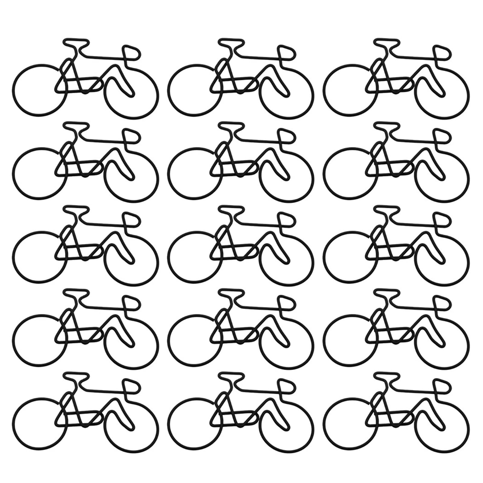 Maxtonser 15Pcs Bike Shape Paper Clip Metal Paper Clamp Bookmarks Clips For Holding Photo Envelopes File Document Postcard