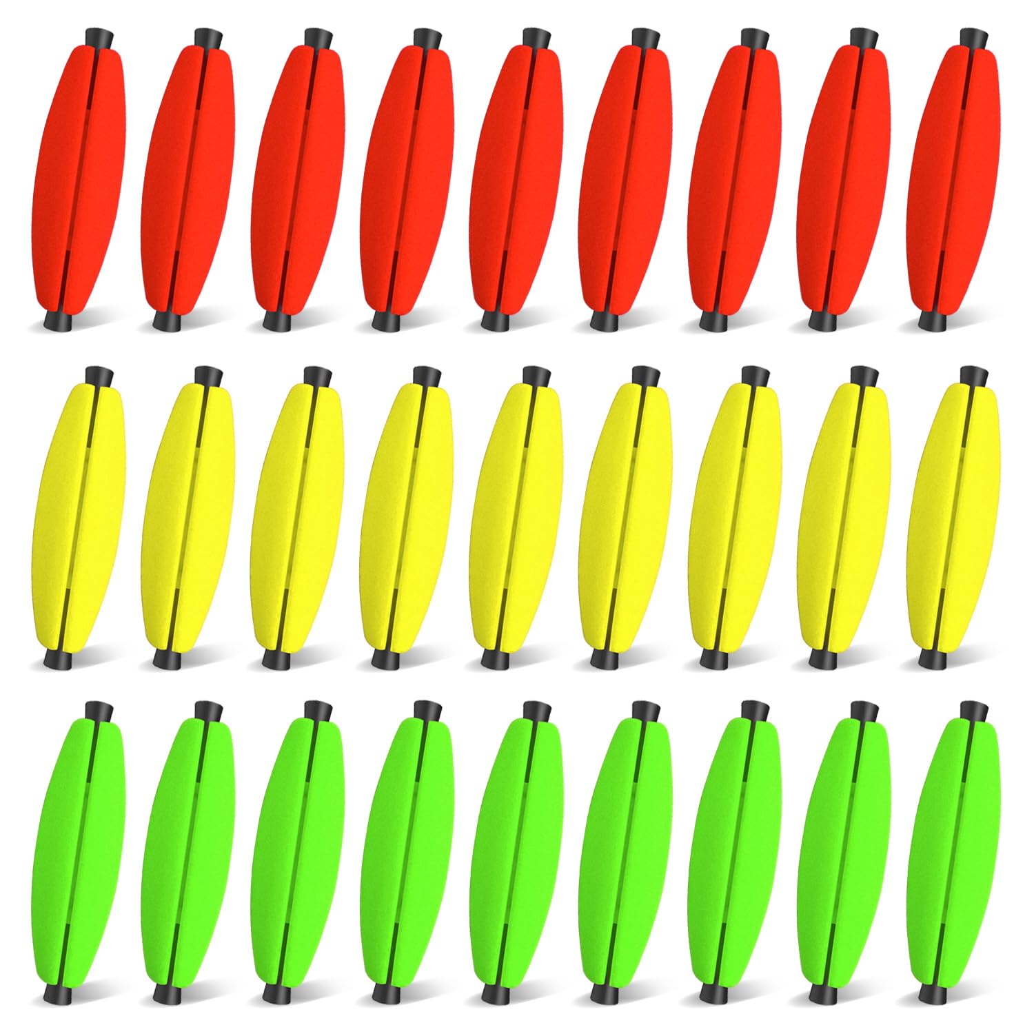 YOTO Peg Floats Slotted丨Fishing Floats for Catfish丨Fishing Cigar Foam Bobber for Santee Rig丨1.5in，2in，2.5in，3in