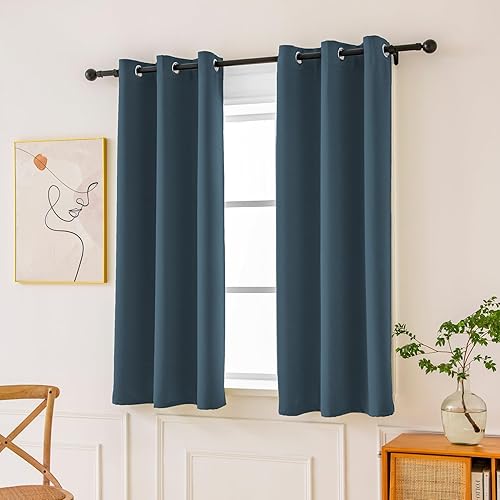 Miniatura 79 de Pickluc Cortina opaca con ojales para dormitorio, cortinas de bloqueo de luz, aislamiento térmico, reducción de ruido, 42 pulgadas de ancho x 84