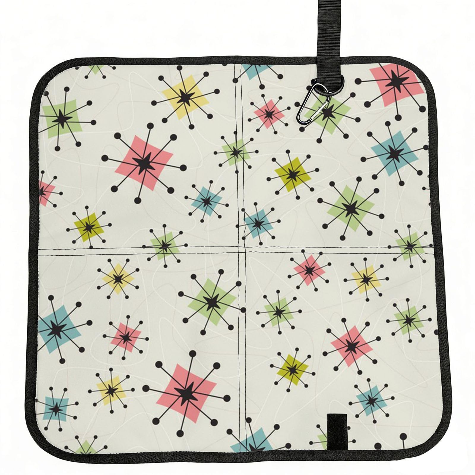 ERCgad Atomic Stars Pattern Print Foldable Seat Cushion Portable Chair Pad Lightweight Travel Outdoor Office Home