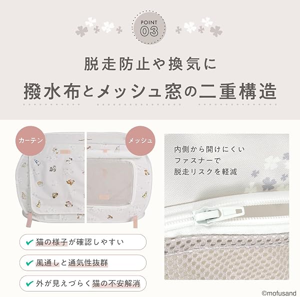 猫壱 ポータブルケージとトイレのセットmofusand - 5