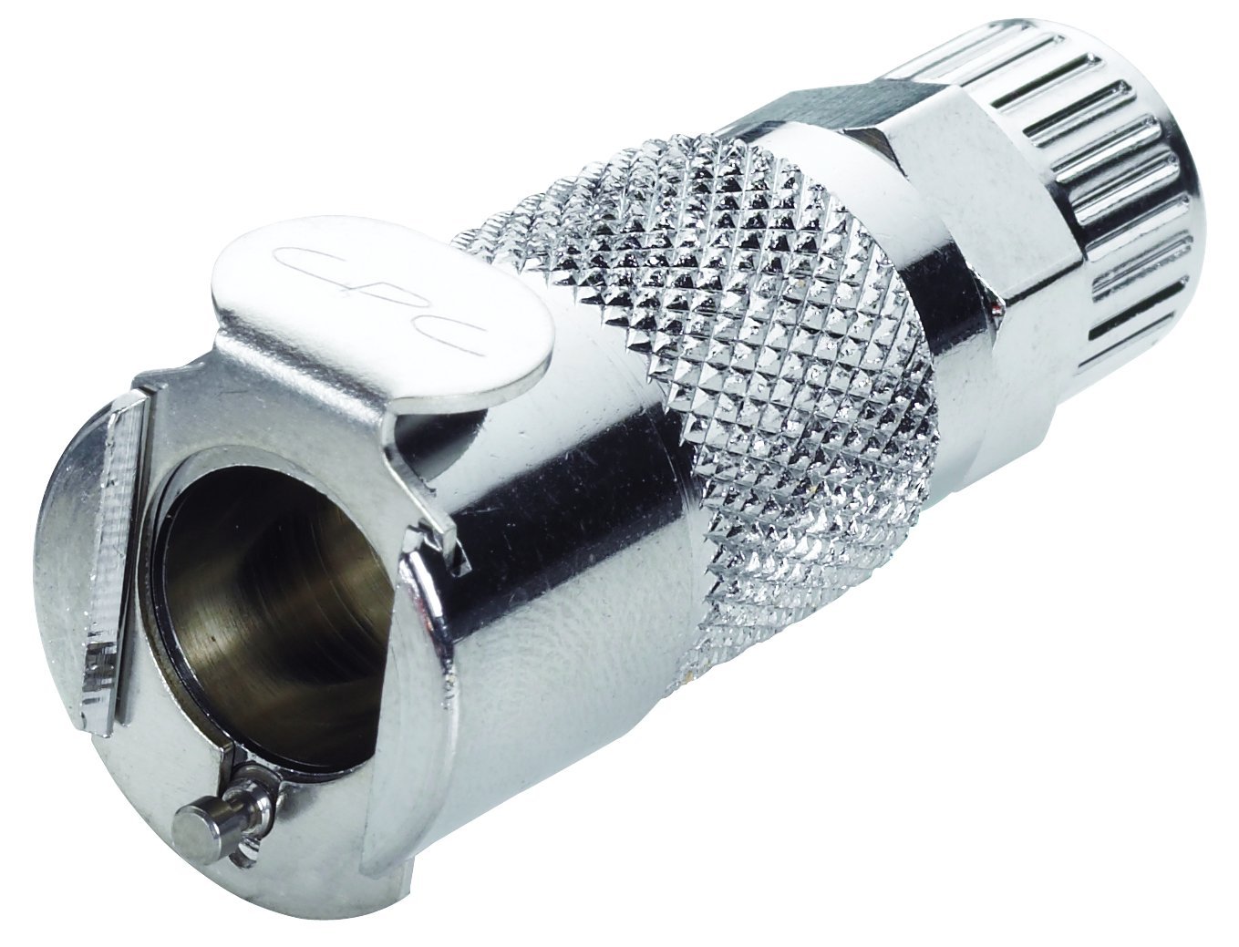 Colder Products Company LCD13006 Chrome Plated Brass Tube Fitting, Coupler, Shutoff, In-Line, Ferruleless, PTF, 1/4
