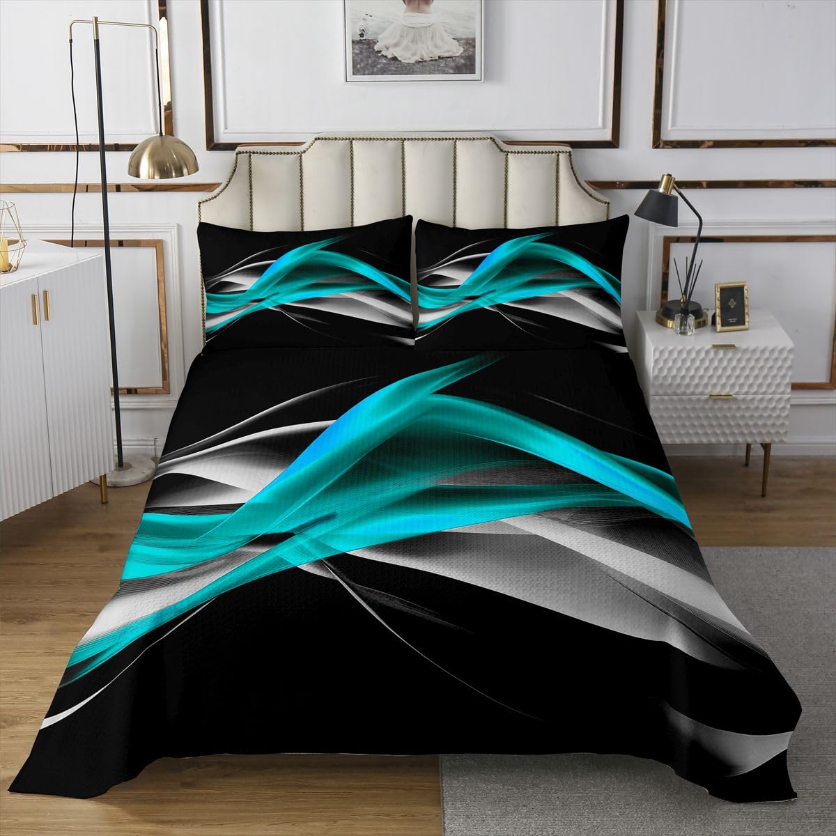 Homewish Set copripiumino singolo a righe Ombre