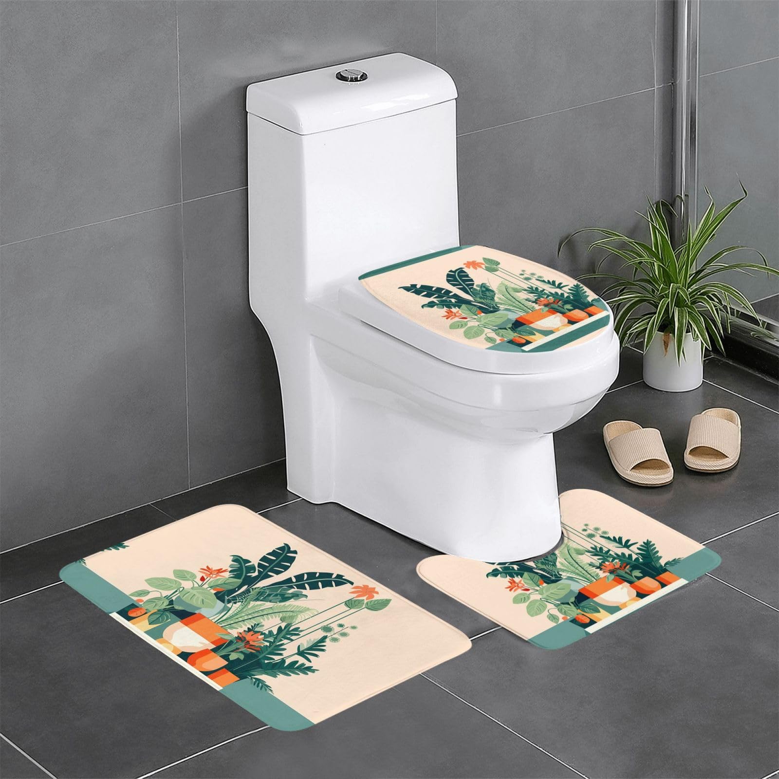 Tapis de sol antidérapants flanelle ultra épais et facile à nettoyer lot de 3
