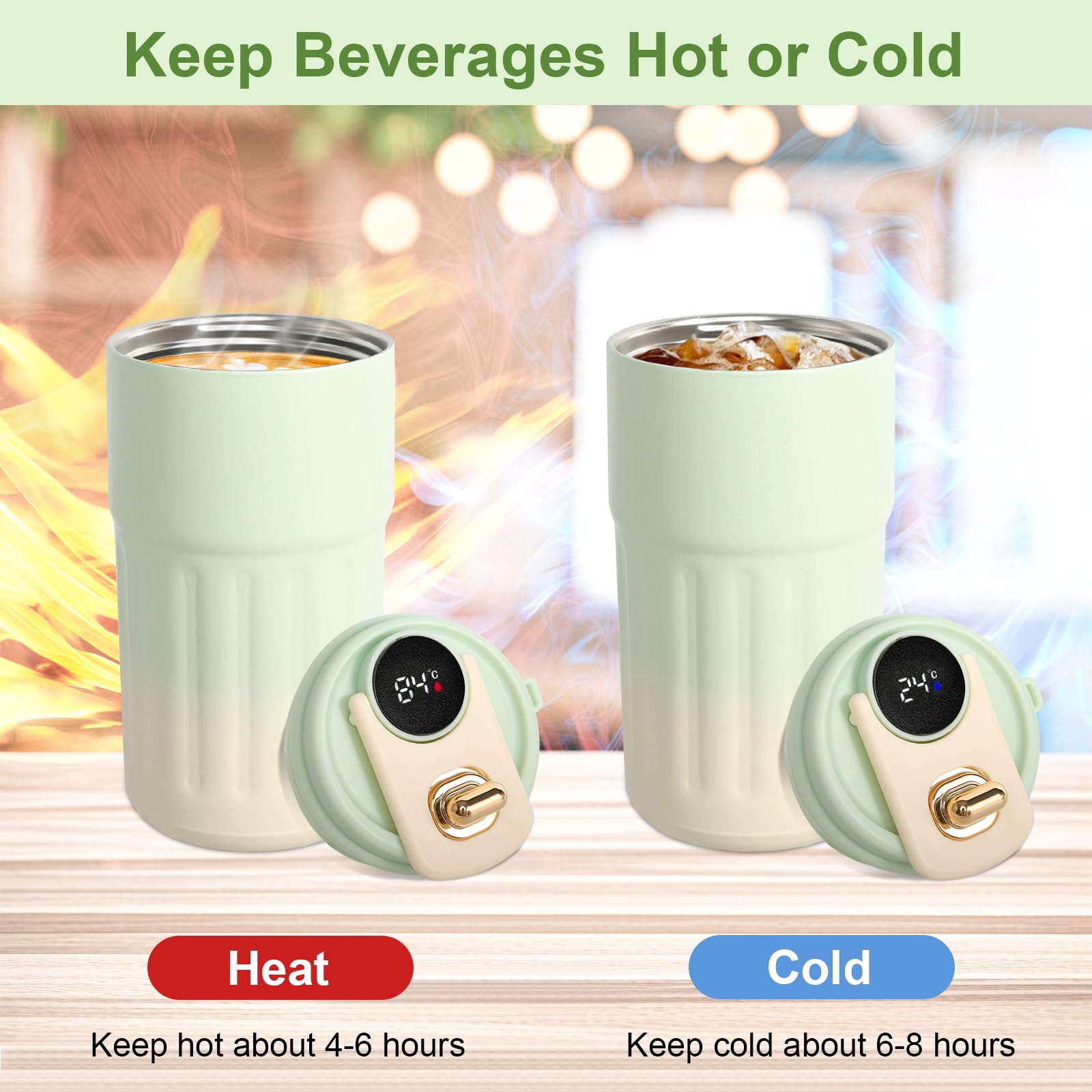 Water Bottle Flask Stainless Steel Flask for Hot Drink 450mL - Image 4