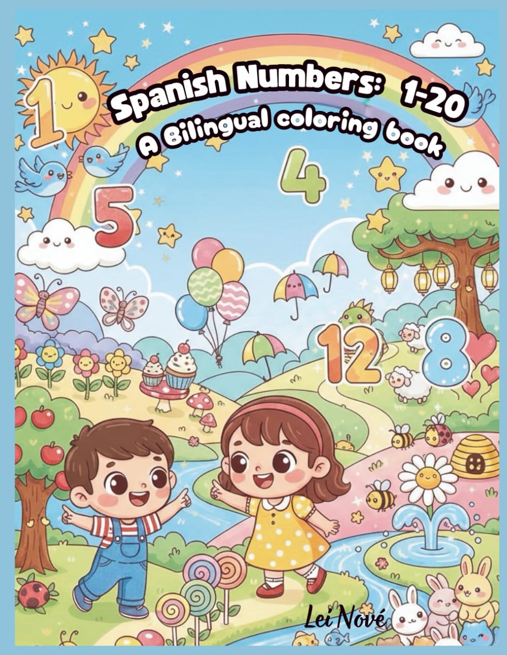 Spanish Numbers 1–20: A Bilingual Tracing and Coloring Book for Kids