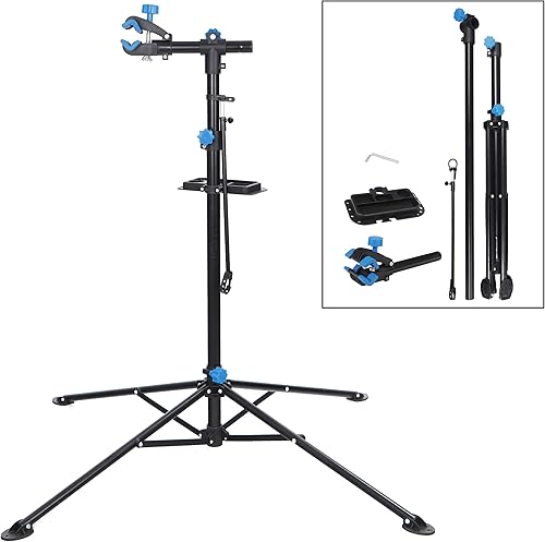 Miniatura 2 de F2C Portátil ajustable de 42.5 a 74 pulgadas Pro Home Mecánico de mantenimiento de acero para bicicleta de reparación de bicicletas, soporte de