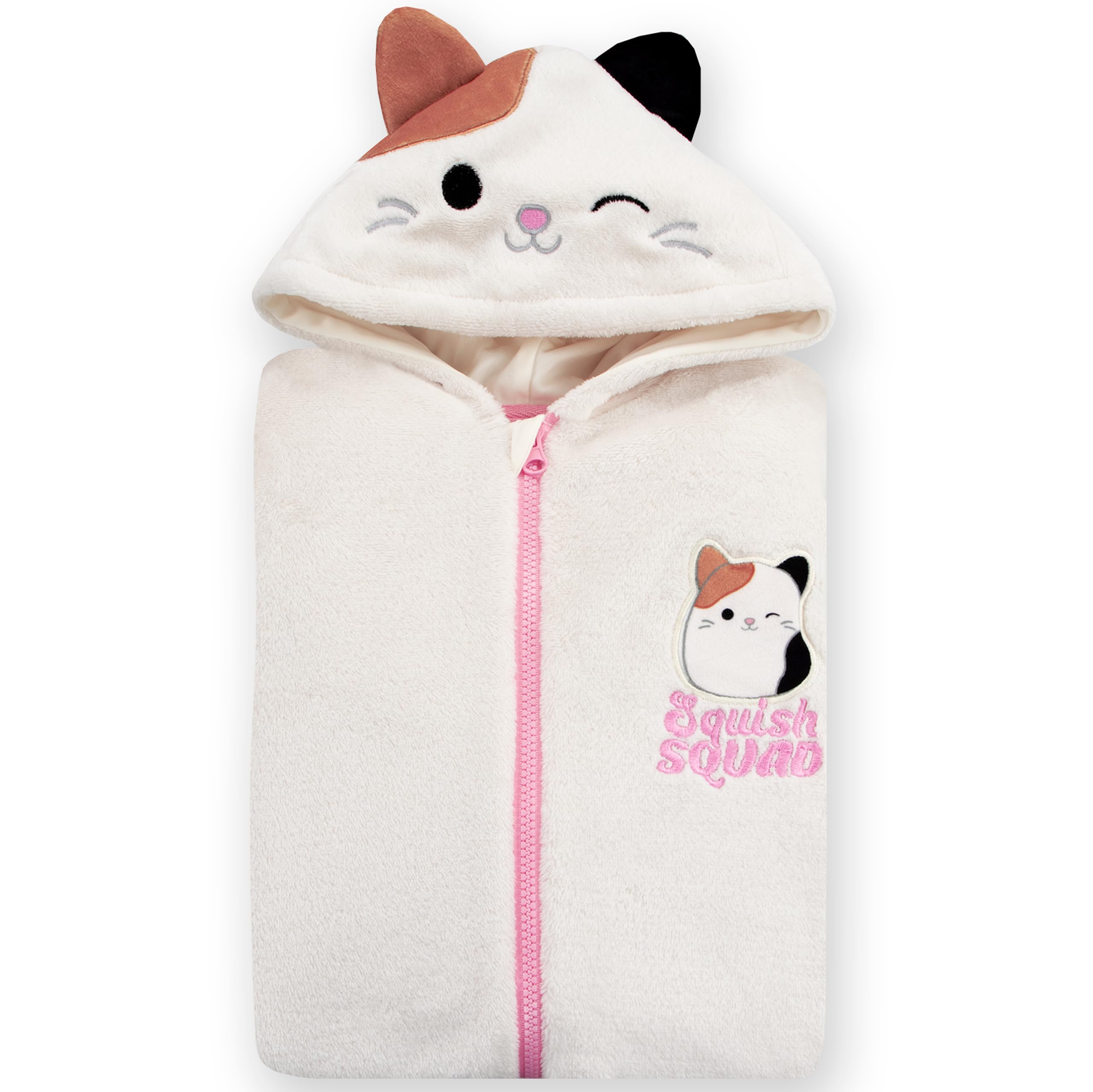 Squishmallows Chat Surpyjama Fille | Combinaison Enfant Polaire | Grenouillere Enfant | Pyjama Chaud | 5 E 13 Ans