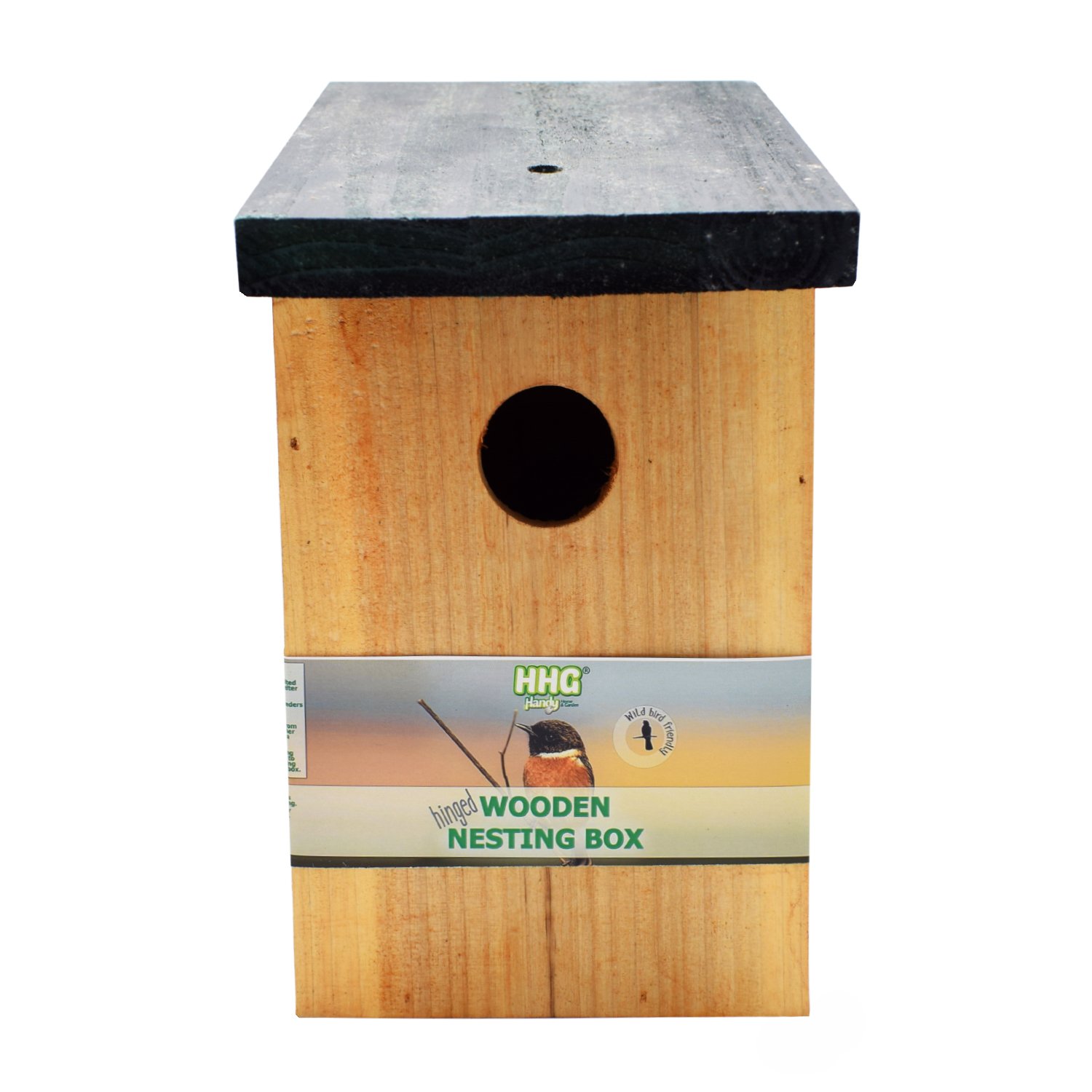 1x Handy Home and Garden Bird House | Bird Nest Box | Bird Houses for Garden | 22 cm x 11.5 cm x 11.5cm x 30mm Entrance hole