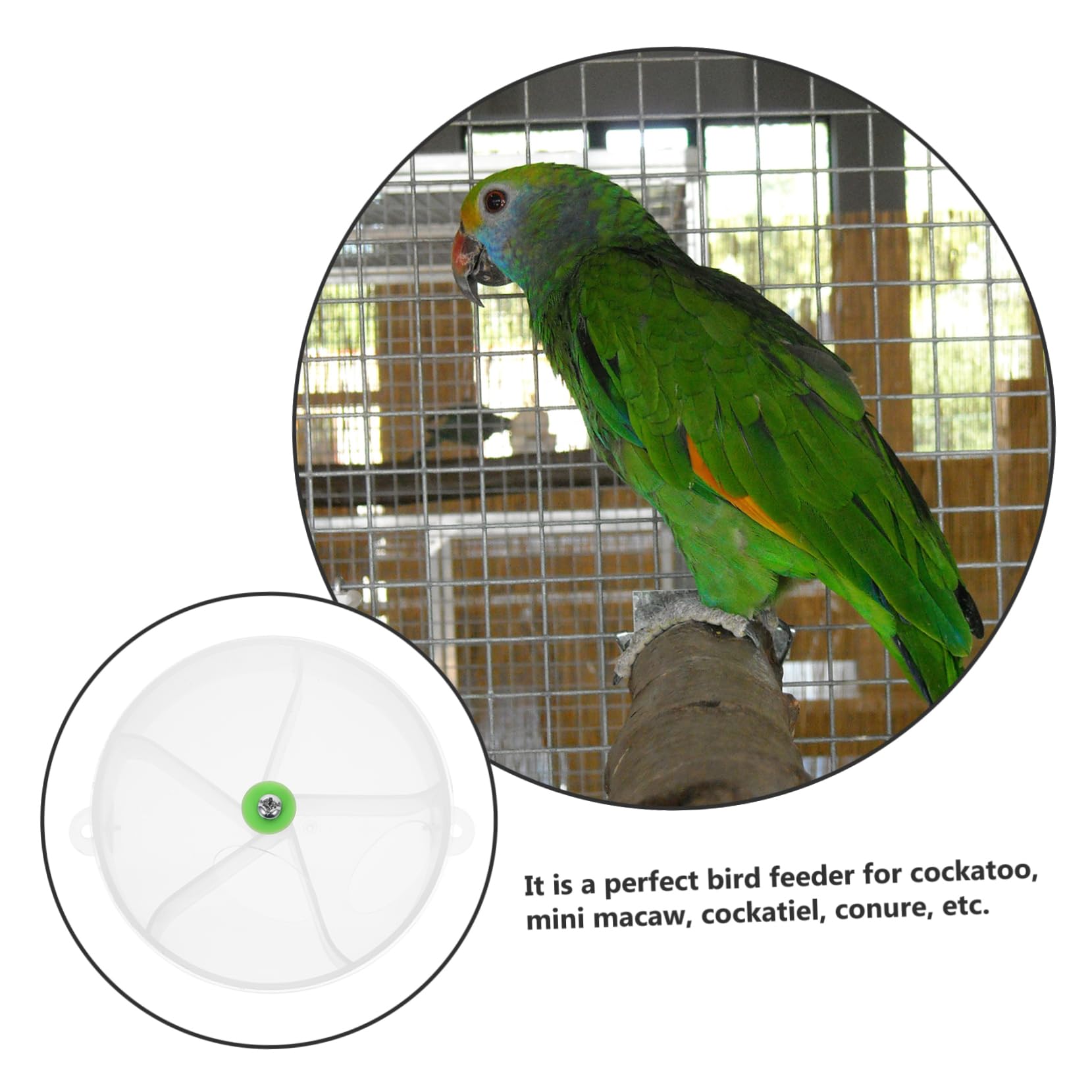 Acrylic Compartment Foraging Ball Puzzle for Parrots Durable Bird Food Container Interactive Treat Dispenser for Pet Birds Easy Installation Design - image 4