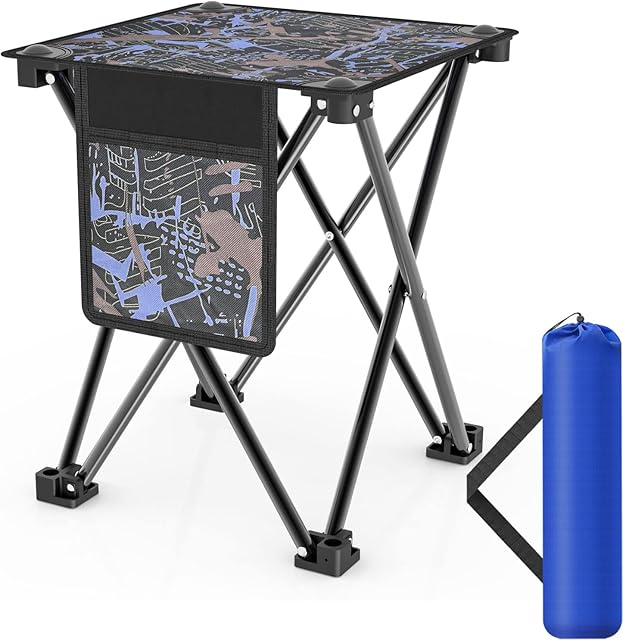 Aiwoxing Small Folding Stool Portable, Mini Step Slacker Stool Camping Folding Chairs Outdoor, Collapsible Camp Stool,for Fishing Camp Traveling Hiking Beach Garden BBQ Lightwight Waterproof Stool